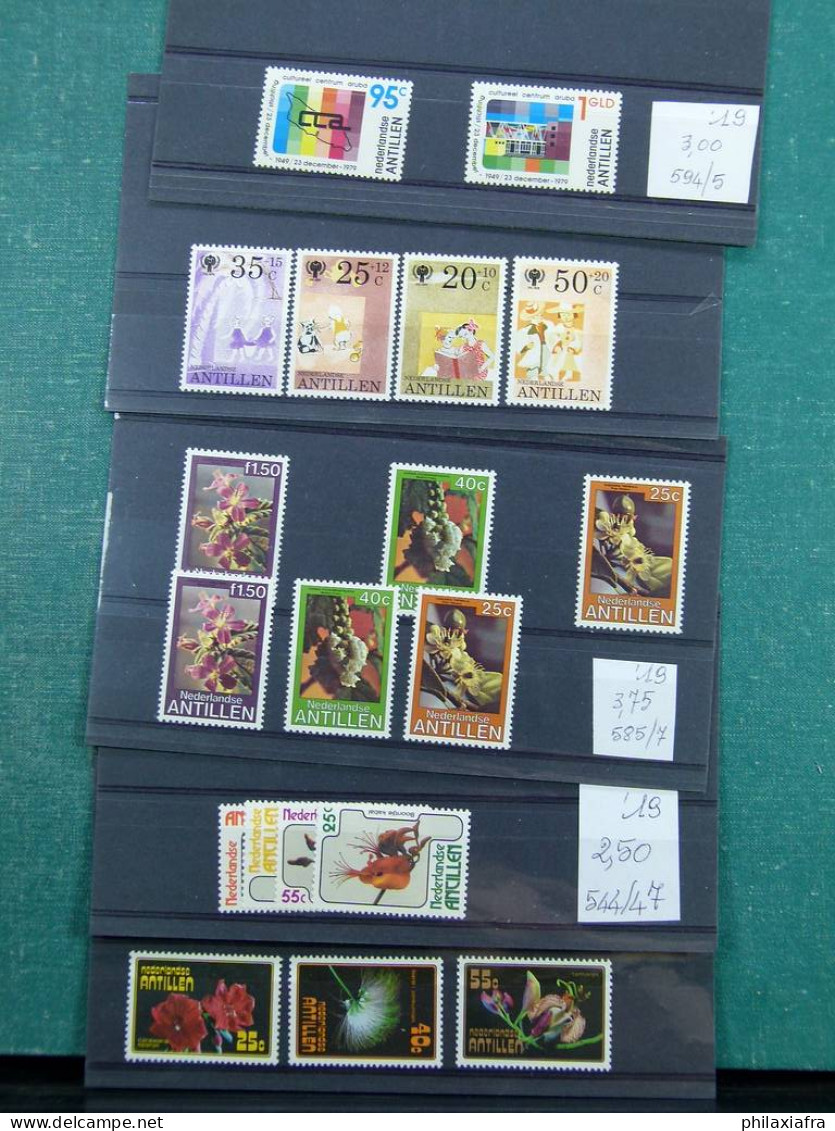 Collection Antilles, Curaçao et Indes Néerlandaises, sur cartes, avec timbres 