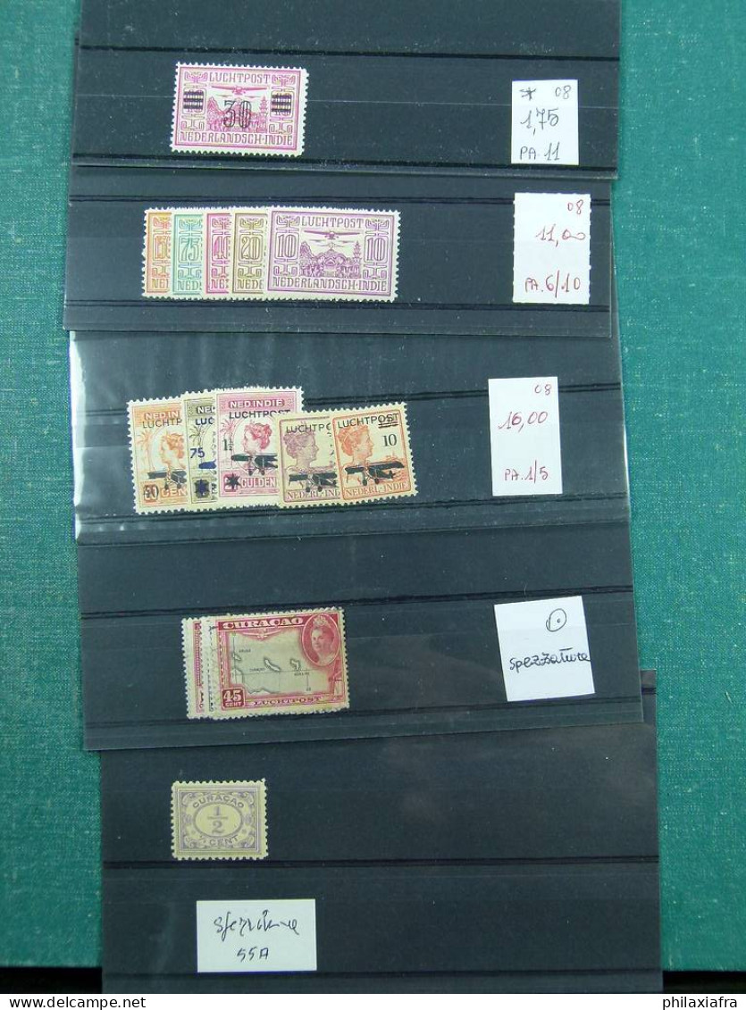 Collection Antilles, Curaçao et Indes Néerlandaises, sur cartes, avec timbres 