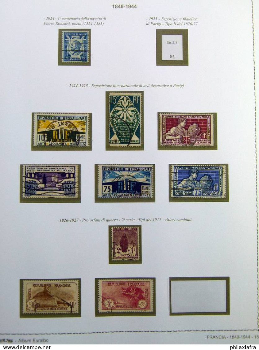 Incroyable collection France, de 1849 à 1958, sur 3 albums Euralbo neufs, avec 