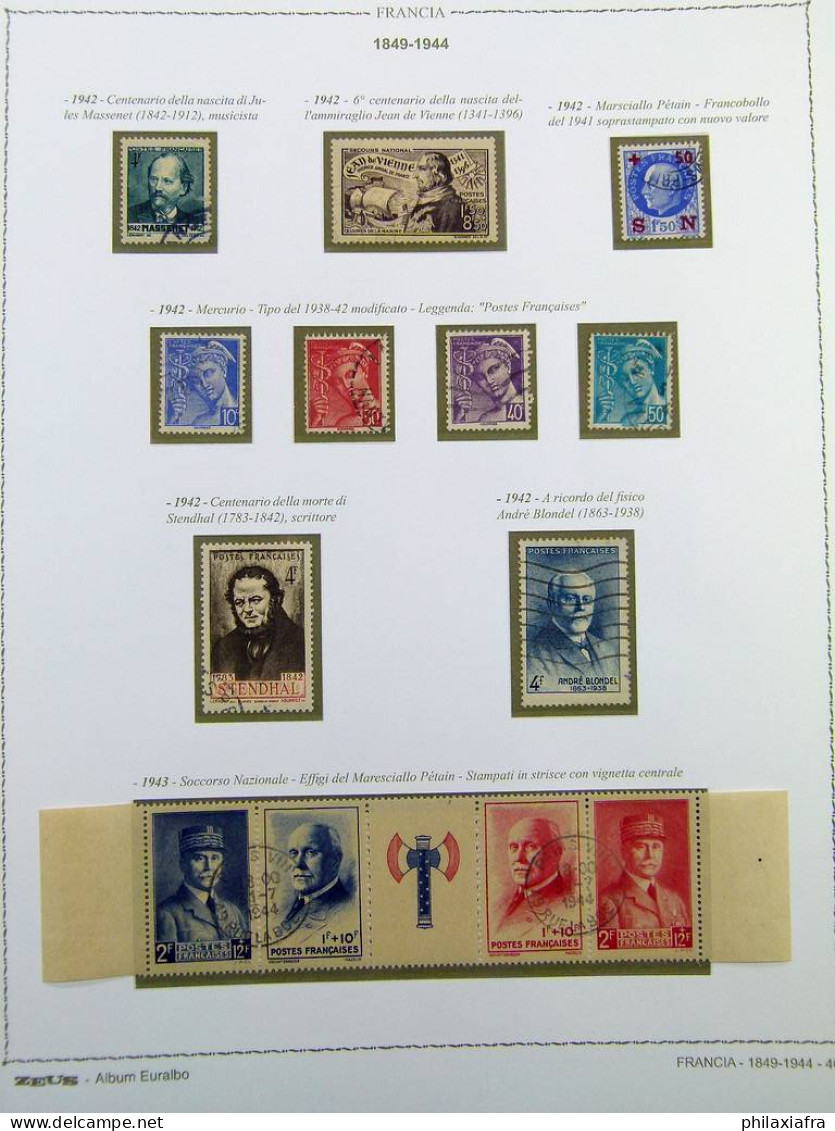 Incroyable collection France, de 1849 à 1958, sur 3 albums Euralbo neufs, avec 