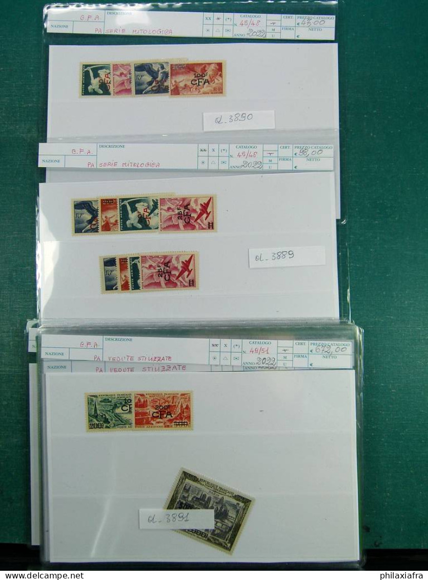 Collection Réunionnaise, sur cartes, d'époque classique, avec timbres */** neu