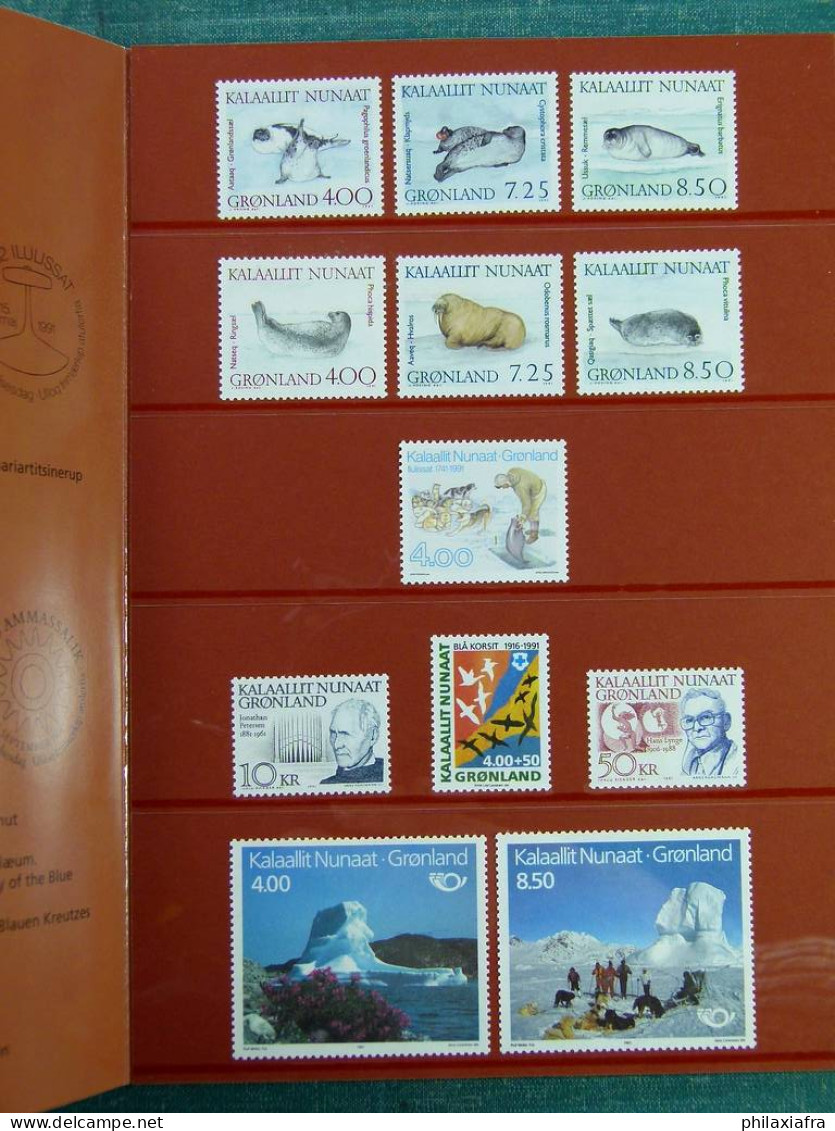 Collection Groenland, De 1988 à 1991, Avec Timbres Neufs ** Sans Charnière, Su - Collections, Lots & Séries