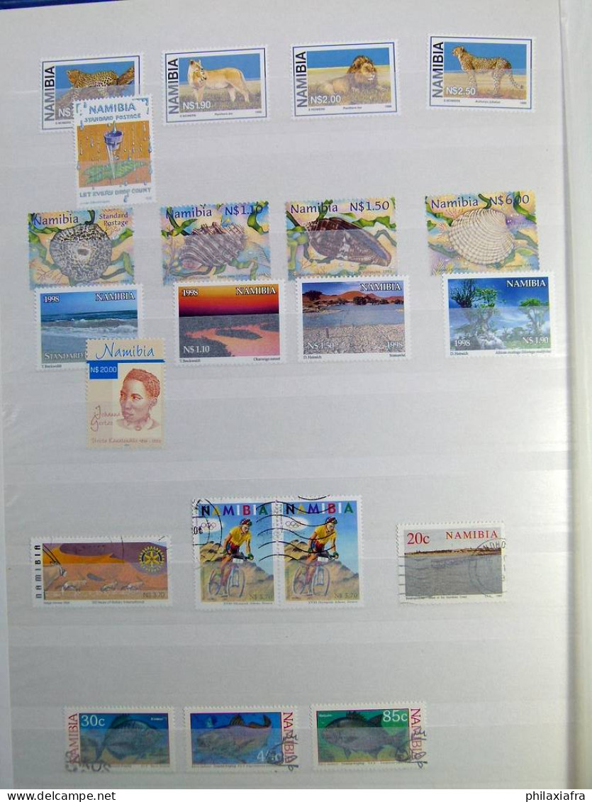 Collection Namibie, sur classeur, avec pour la plupart des timbres neufs ** sans