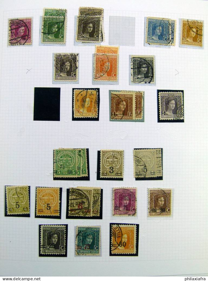 Collection luxembourgeoise, sur album, de 1852 à 1968, avec timbres */** neufs 