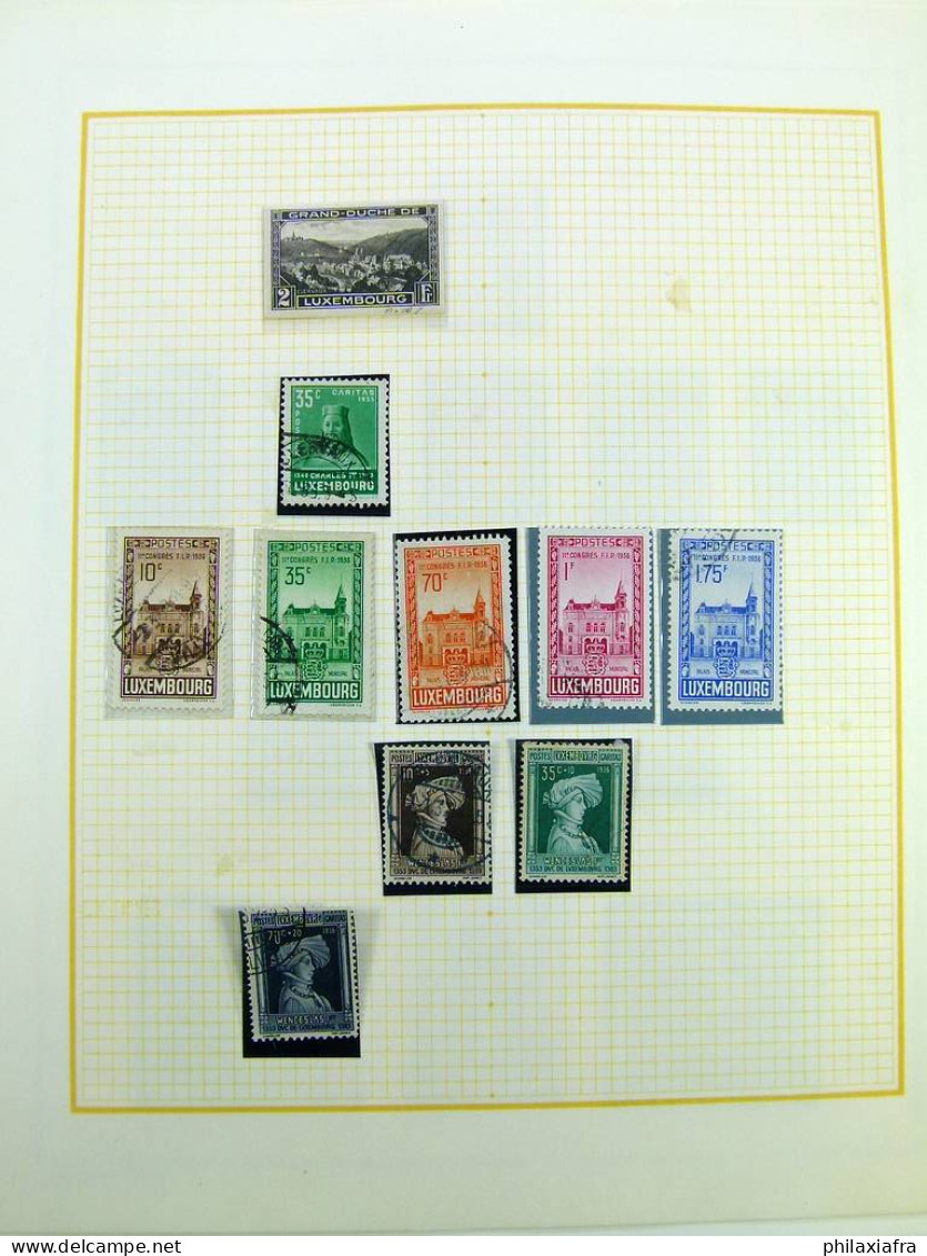 Collection luxembourgeoise, sur album, de 1852 à 1968, avec timbres */** neufs 