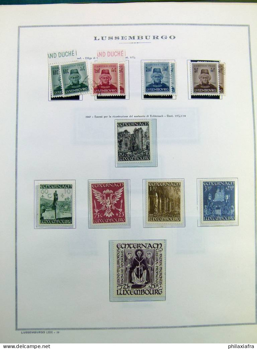 Collection luxembourgeoise, sur album, de 1852 à 1968, avec timbres */** neufs 