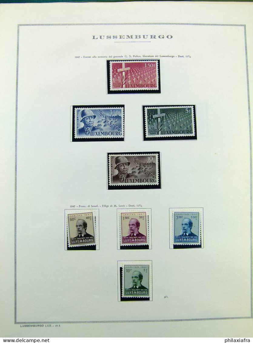 Collection luxembourgeoise, sur album, de 1852 à 1968, avec timbres */** neufs 