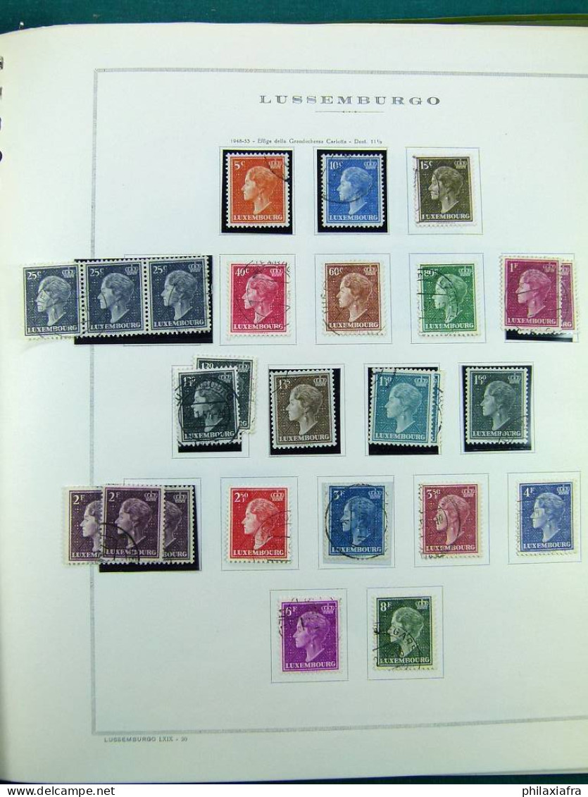 Collection luxembourgeoise, sur album, de 1852 à 1968, avec timbres */** neufs 