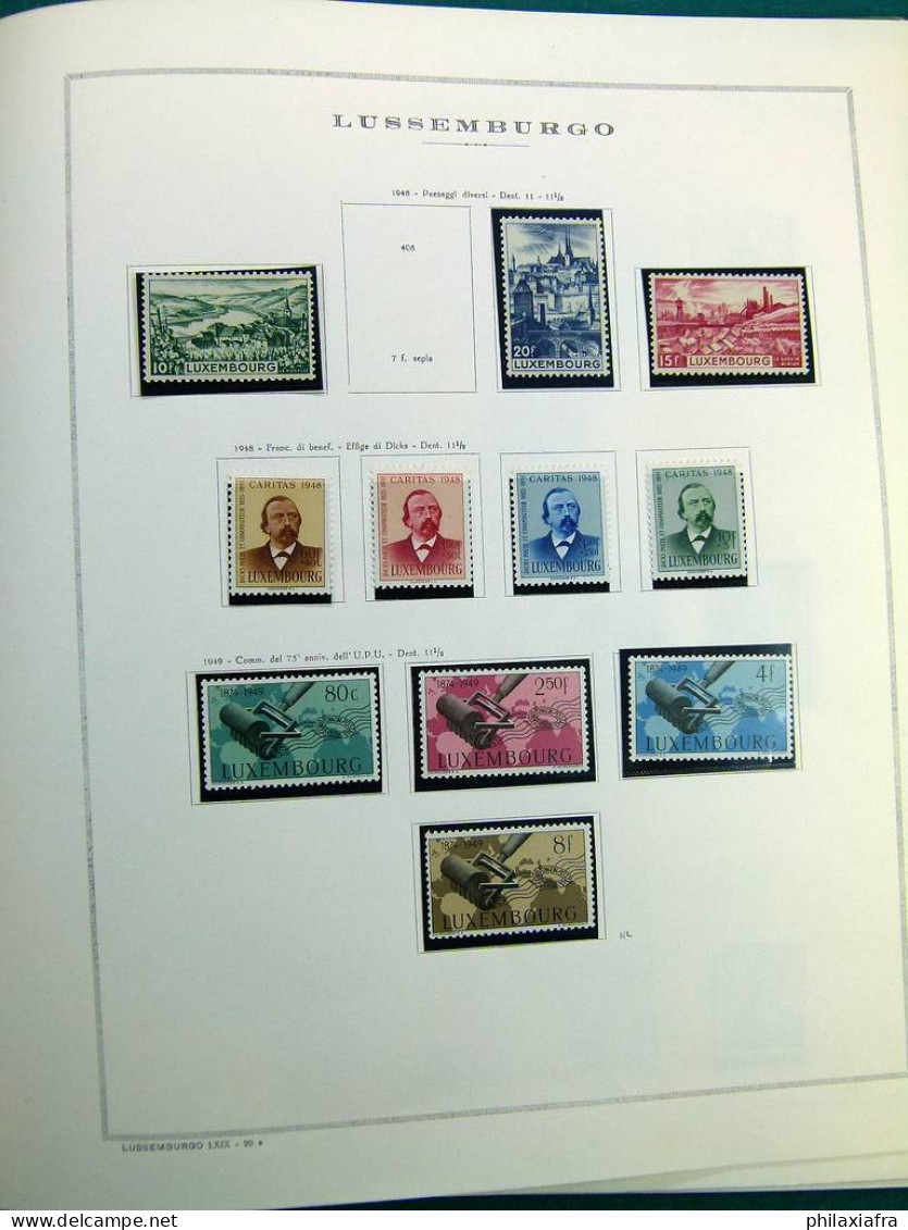 Collection luxembourgeoise, sur album, de 1852 à 1968, avec timbres */** neufs 