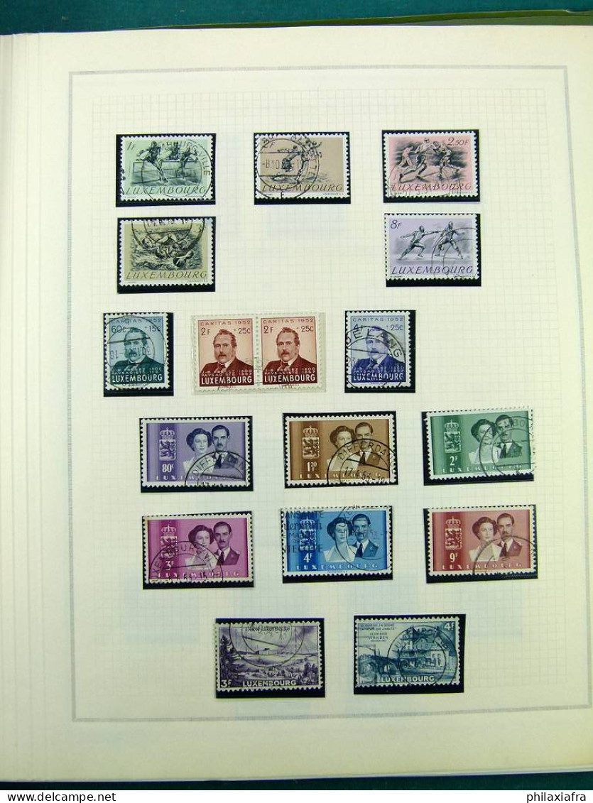 Collection luxembourgeoise, sur album, de 1852 à 1968, avec timbres */** neufs 