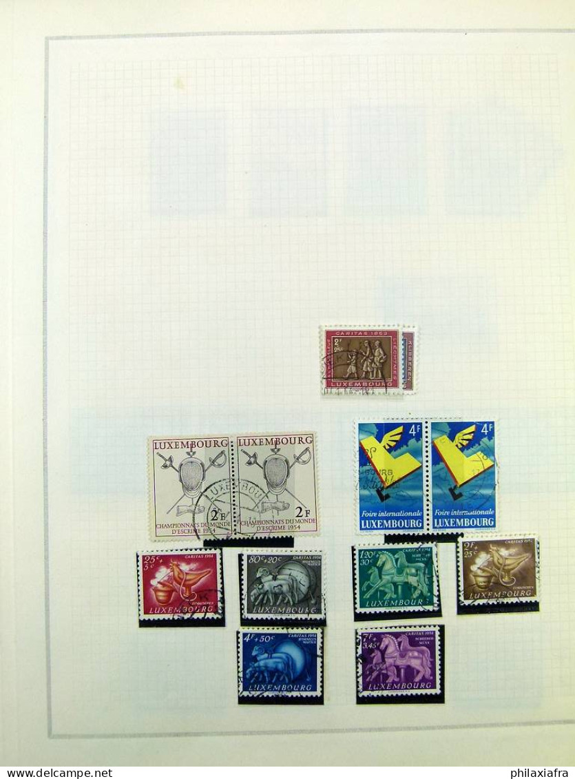 Collection luxembourgeoise, sur album, de 1852 à 1968, avec timbres */** neufs 