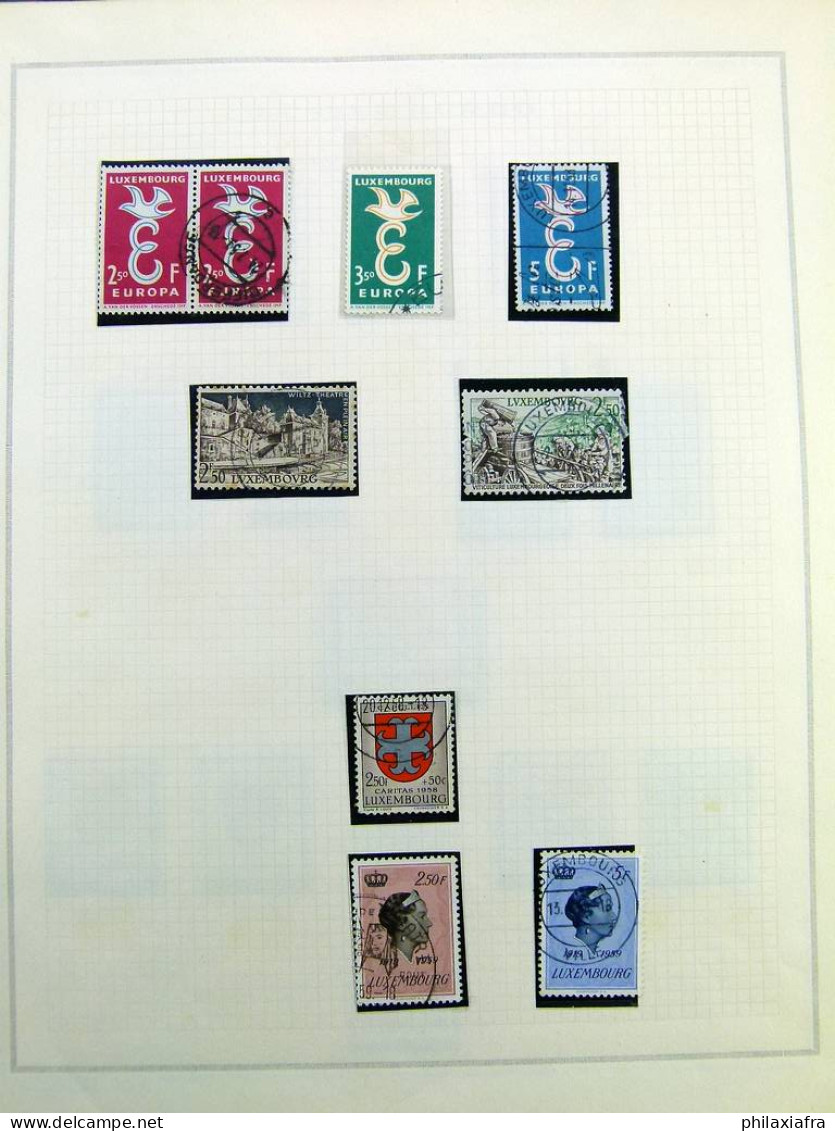 Collection luxembourgeoise, sur album, de 1852 à 1968, avec timbres */** neufs 