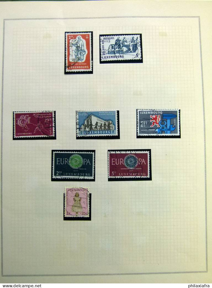 Collection luxembourgeoise, sur album, de 1852 à 1968, avec timbres */** neufs 