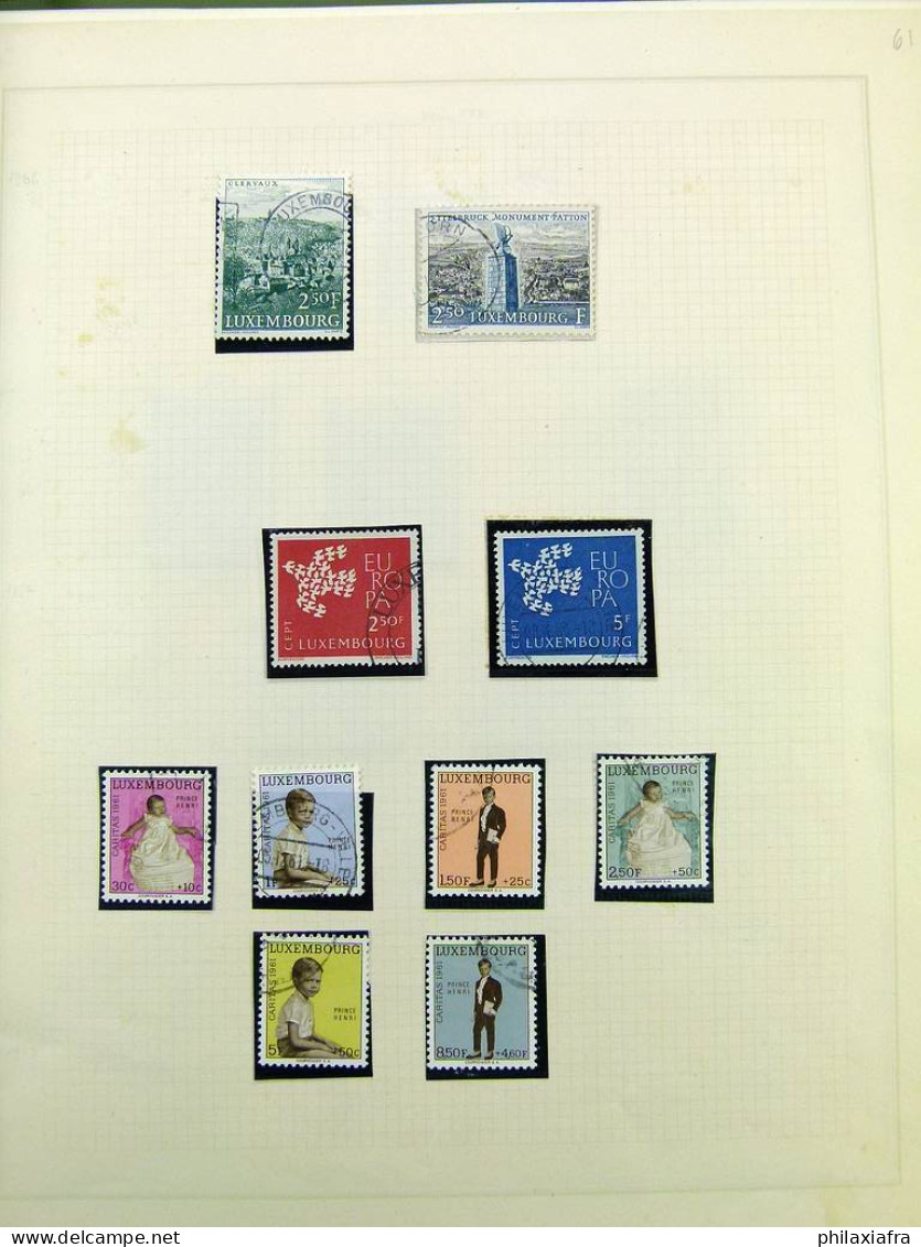 Collection luxembourgeoise, sur album, de 1852 à 1968, avec timbres */** neufs 