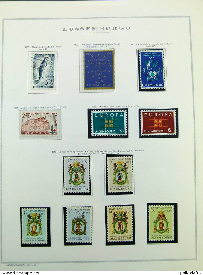 Collection luxembourgeoise, sur album, de 1852 à 1968, avec timbres */** neufs 