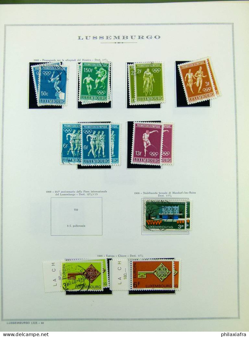 Collection luxembourgeoise, sur album, de 1852 à 1968, avec timbres */** neufs 