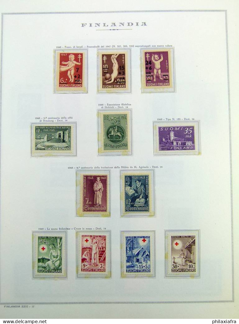 Incroyable collection Finlande, sur 2 albums, de 1856 à 1986, avec timbres d'ab
