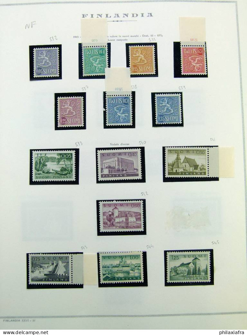 Incroyable collection Finlande, sur 2 albums, de 1856 à 1986, avec timbres d'ab