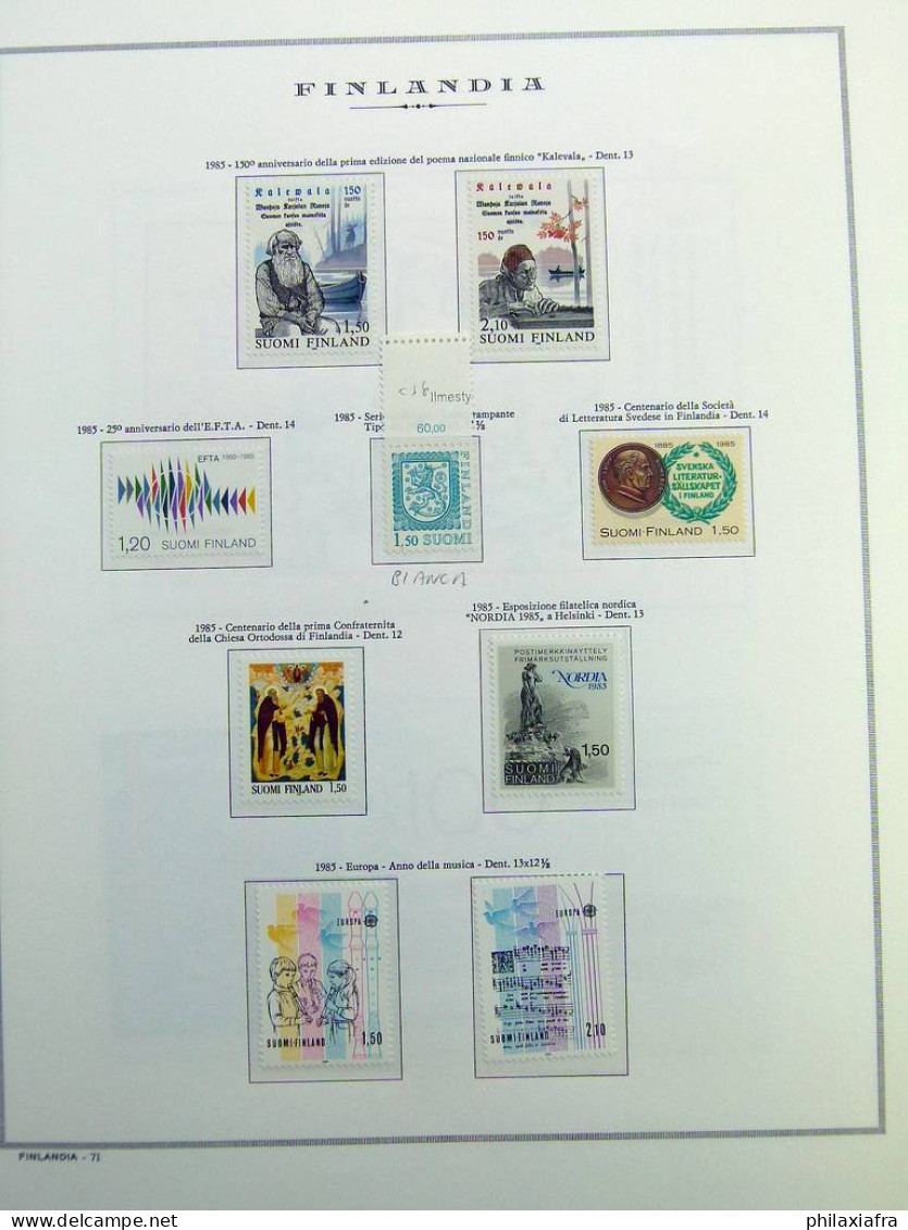Incroyable collection Finlande, sur 2 albums, de 1856 à 1986, avec timbres d'ab