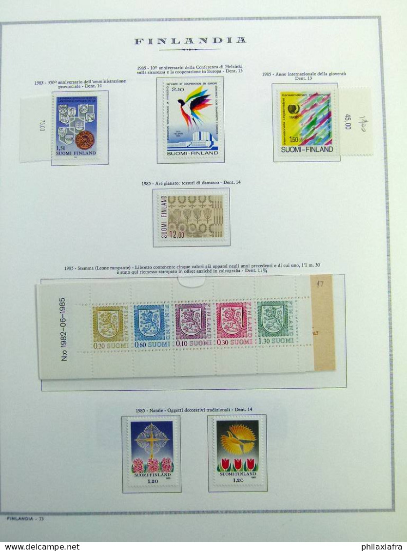 Incroyable collection Finlande, sur 2 albums, de 1856 à 1986, avec timbres d'ab