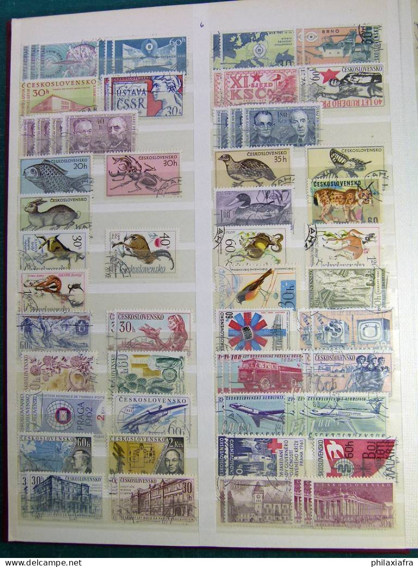 Collection Europa, sur classeur, avec timbres oblitérés, même répétés.