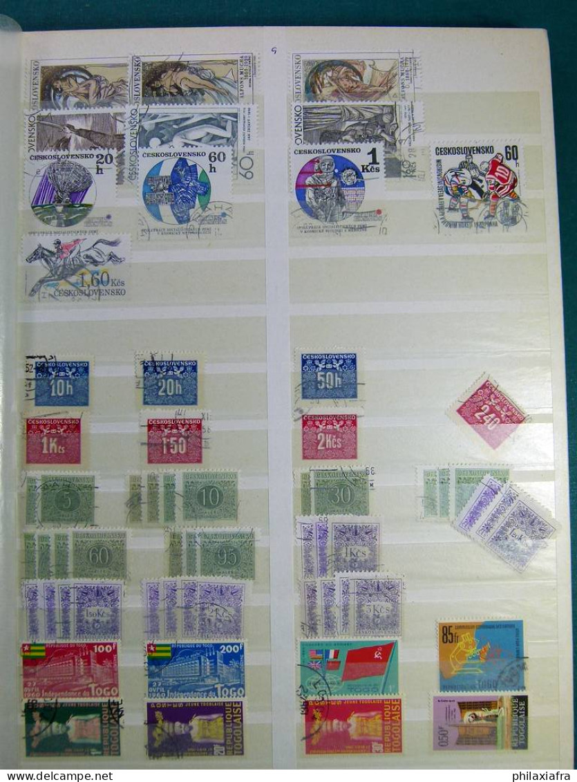 Collection Europa, sur classeur, avec timbres oblitérés, même répétés.