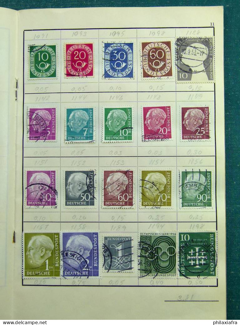 Collection de timbres neufs et oblitérés, histoire postale, principalement d'E
