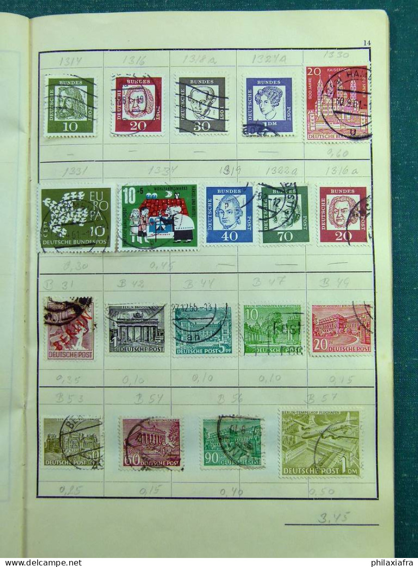 Collection de timbres neufs et oblitérés, histoire postale, principalement d'E