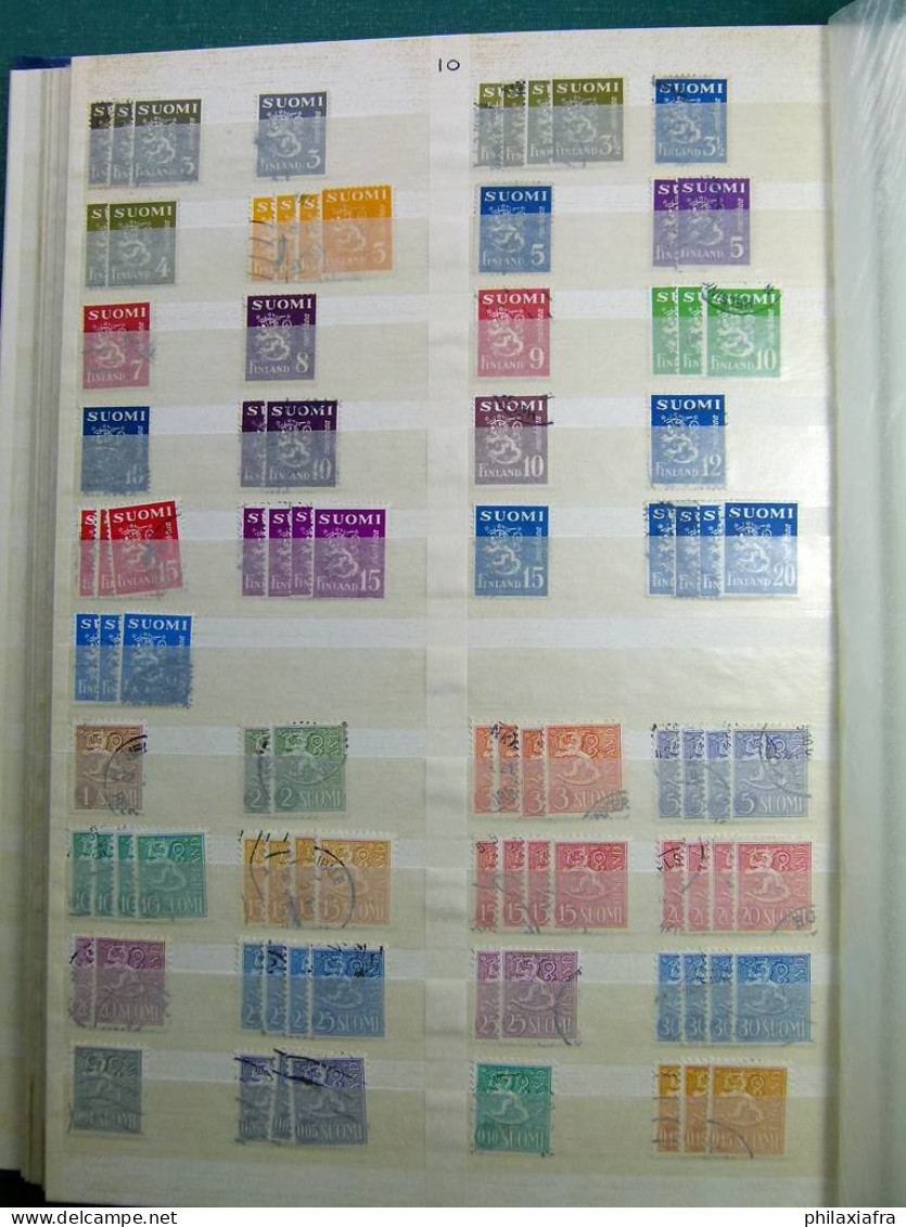 Collection Europa World, sur classeur, avec timbres oblitérés, également Dane