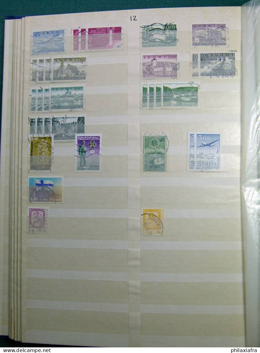 Collection Europa World, sur classeur, avec timbres oblitérés, également Dane