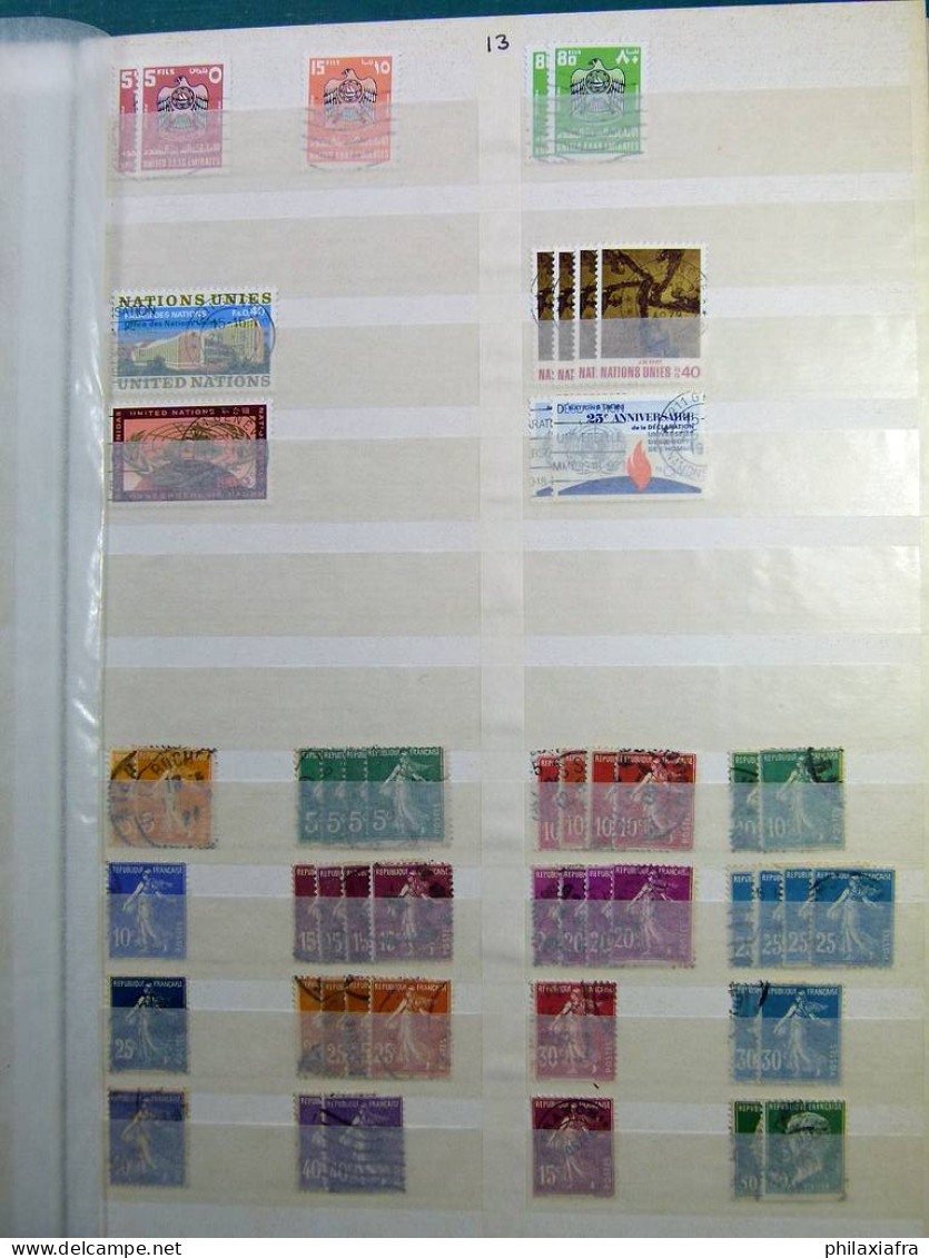Collection Europa World, sur classeur, avec timbres oblitérés, également Dane