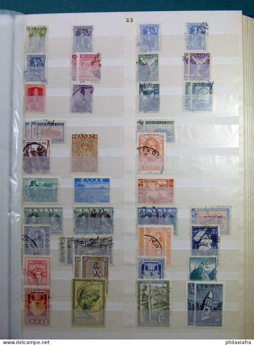 Collection Europa World, sur classeur, avec timbres oblitérés, également Dane