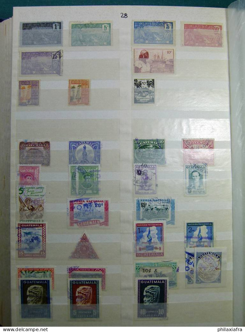 Collection Europa World, sur classeur, avec timbres oblitérés, également Dane