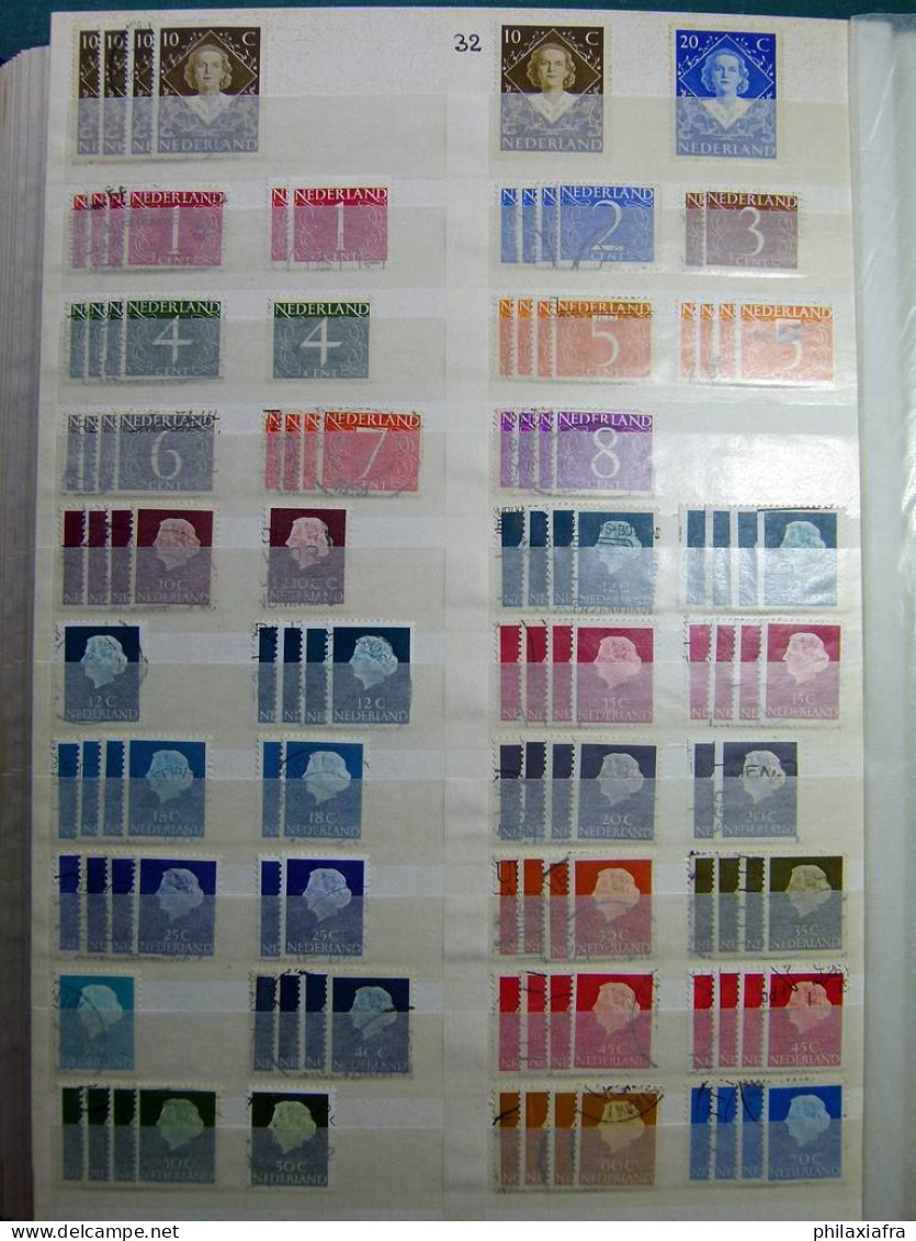 Collection Europa World, sur classeur, avec timbres oblitérés, également Dane