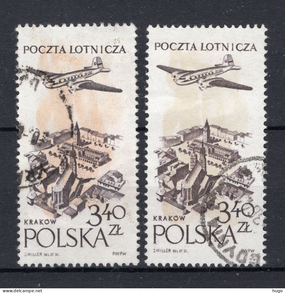 POLEN Yt. PA43° Gestempeld Luchtpost 1957-1958 - Used Stamps