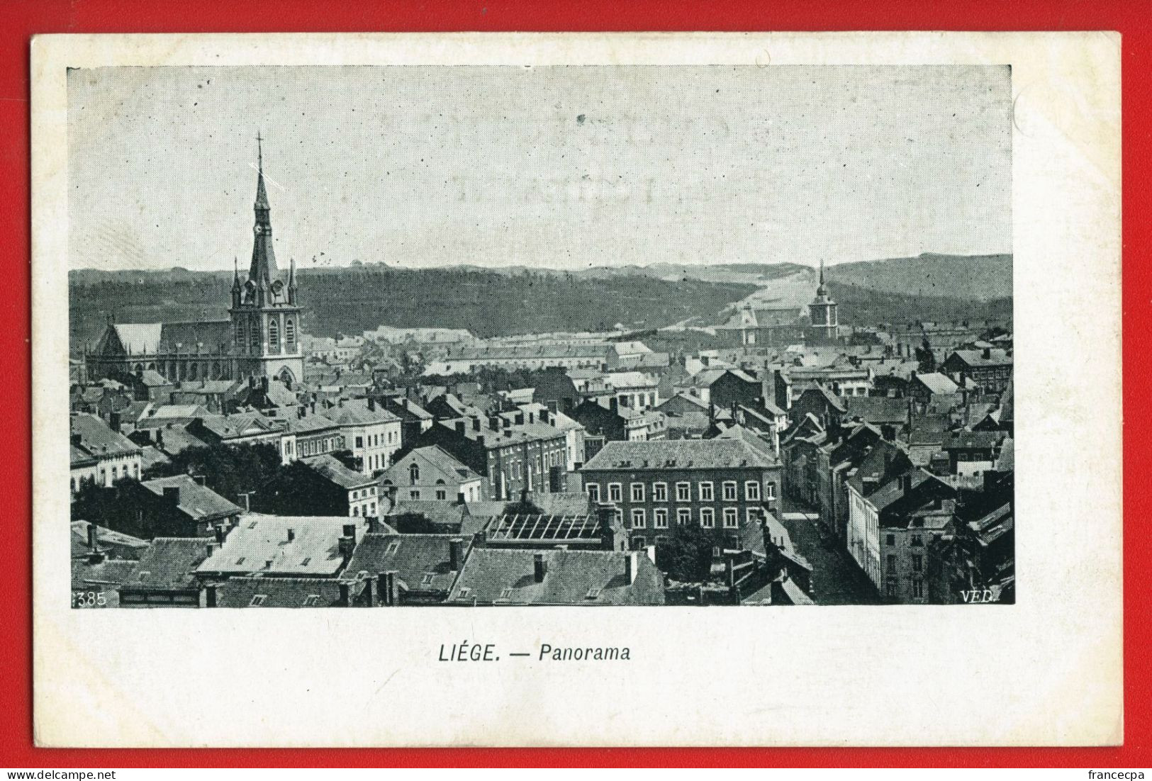 927 - BELGIQUE - LIEGE - Panorama  - DOS NON DIVISE - Liege