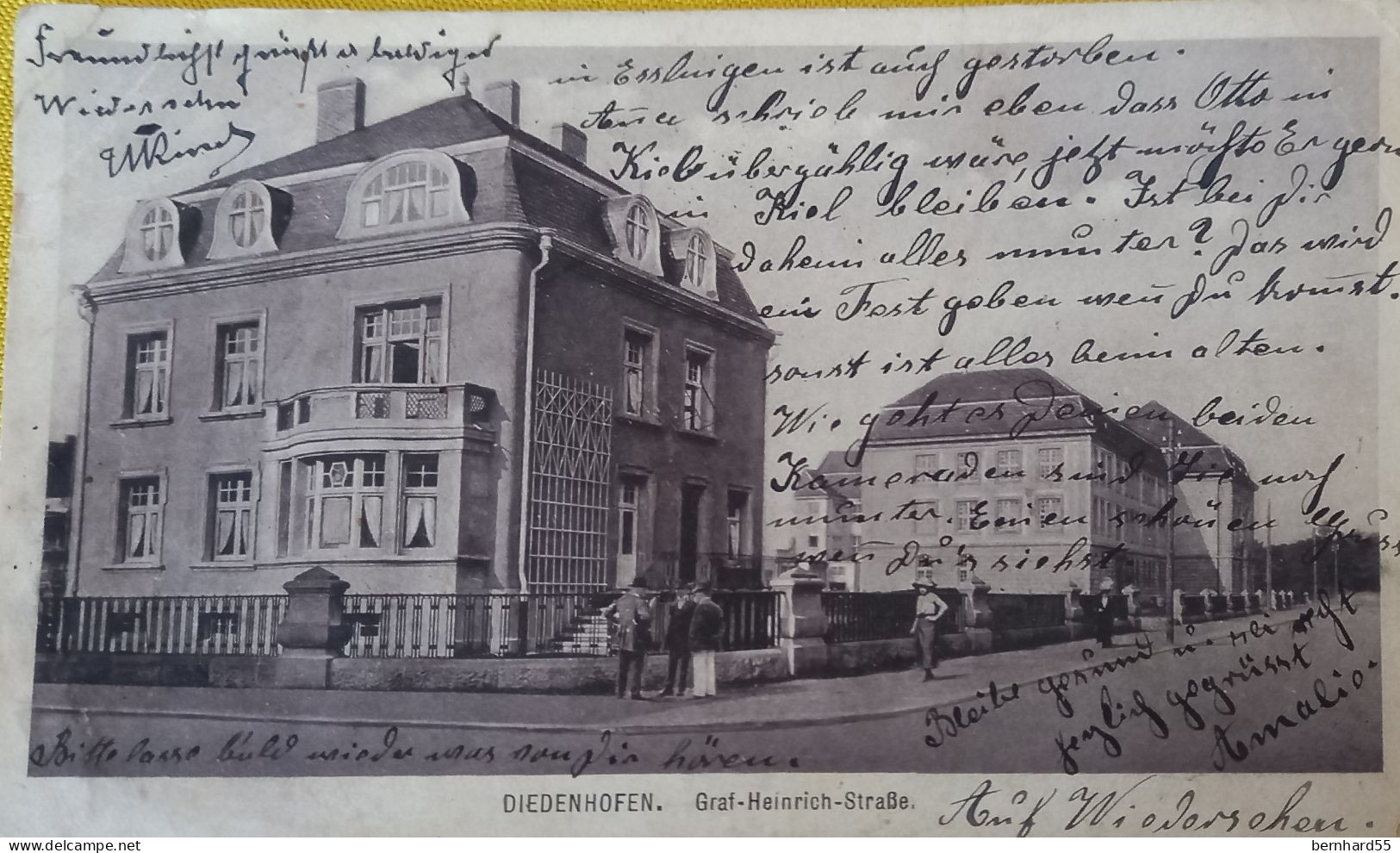 Diedenhofen Thionville Graf-Heinrich-Straße Postalisch Gelaufen 1915 Schwarz/weiß - Thionville