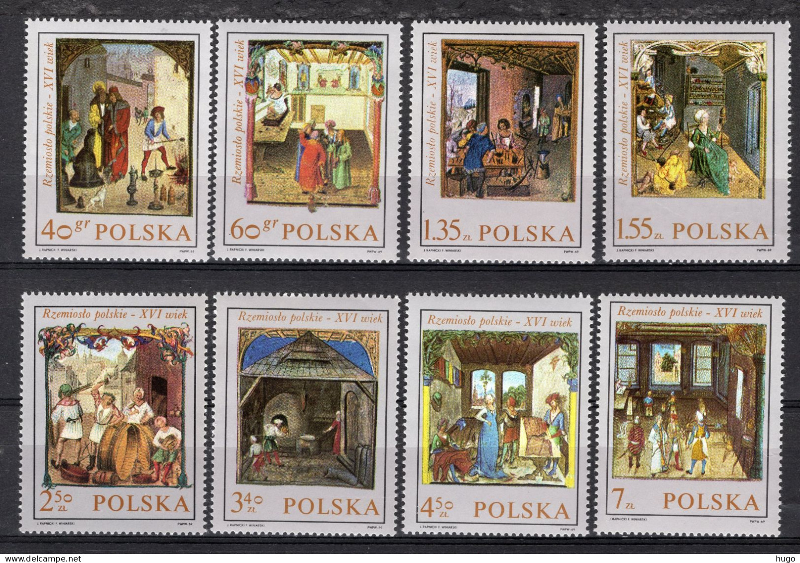 POLEN Yt. 1813/1820 MNH 1969 - Unused Stamps