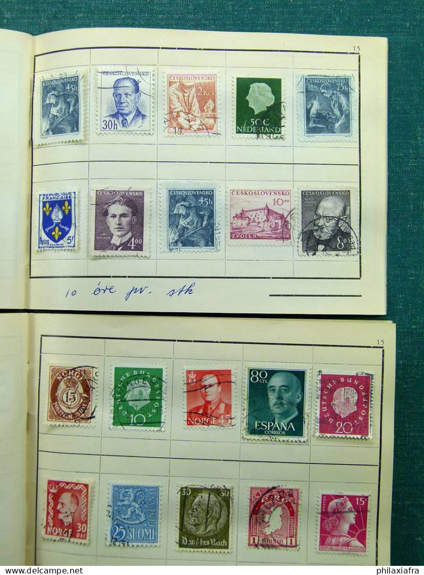 Collection Europa World, avec timbres oblitérés.