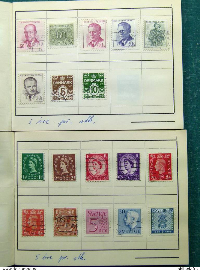 Collection Europa World, avec timbres oblitérés.