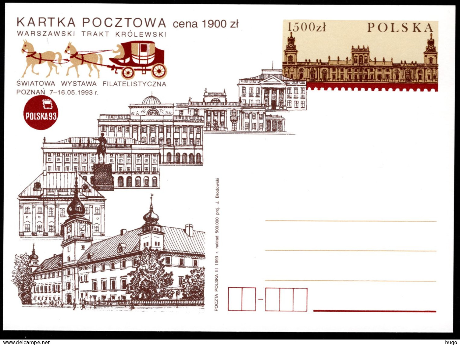 POLEN Briefkaart POLSKA 93 1993 - Lettres & Documents