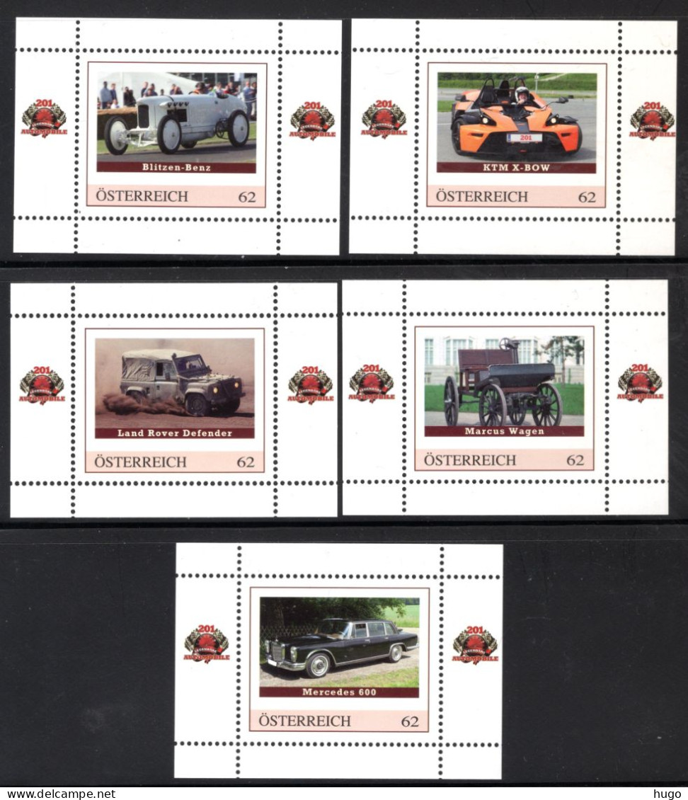 ÖSTERREICH - Legendary Automobiles In Mini Blok MNH -3 - Cars