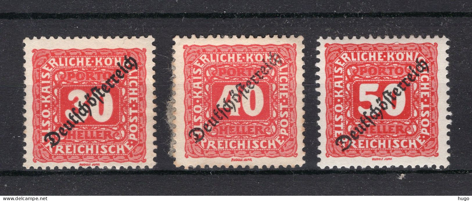 OOSTENRIJK Yt. T69/71 MH Portzegels 1918-1919 - Postage Due