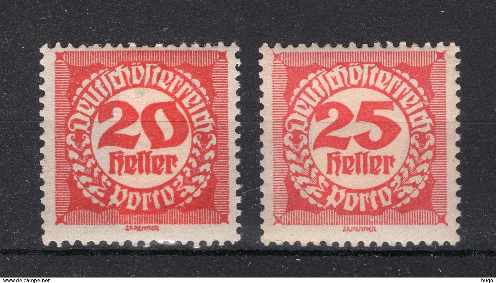 OOSTENRIJK Yt. T78/79 MH Portzegels 1919-1921 - Taxe