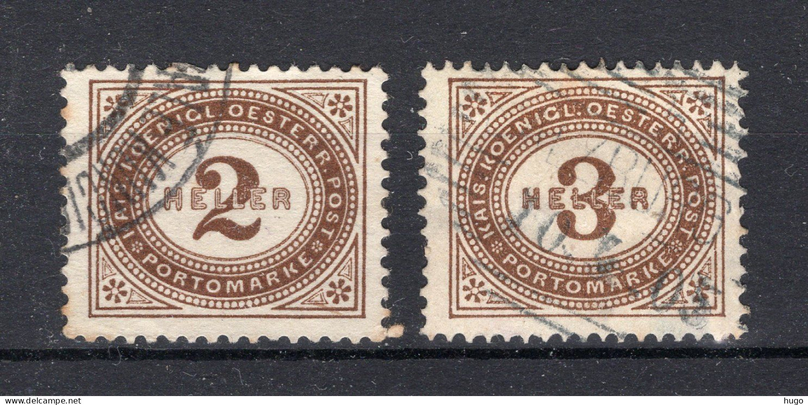 OOSTENRIJK Yt. T23/24° Gestempeld Portzegels 1900 - Taxe