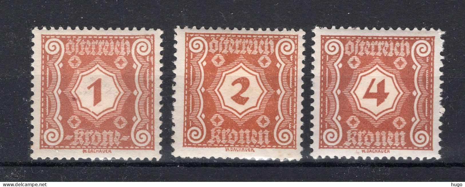 OOSTENRIJK Yt. T102/104 MH Portzegels 1922 - Postage Due