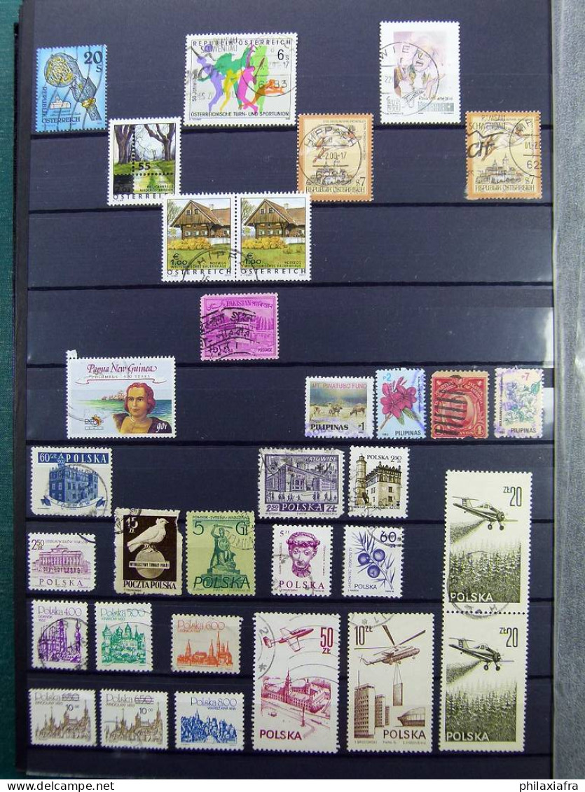 Collection mondiale, sur classificateur, avec timbres neufs et oblitérés.