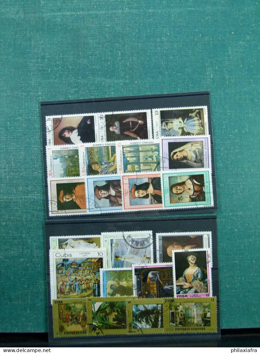 Collection Amérique du Sud, avec timbres neufs et oblitérés, sur cartes.