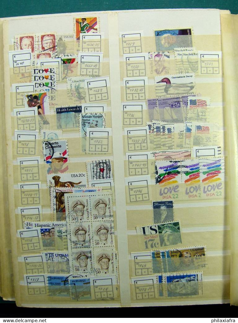 Collection Amérique, sur grand classificateur, avec timbres oblitérés.