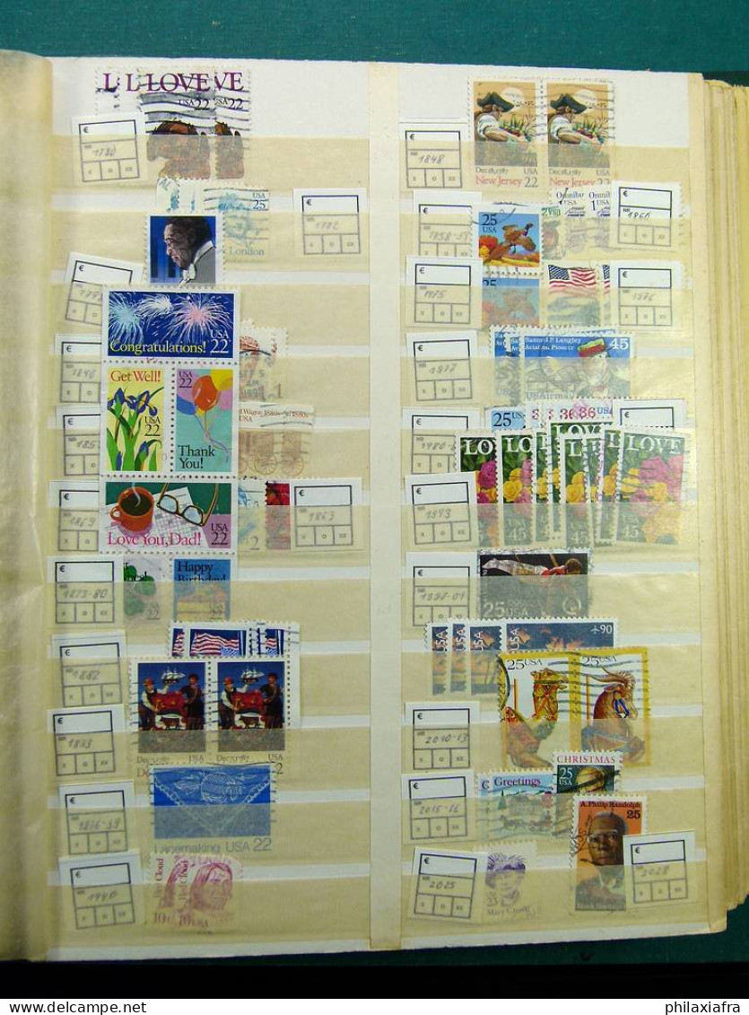 Collection Amérique, sur grand classificateur, avec timbres oblitérés.